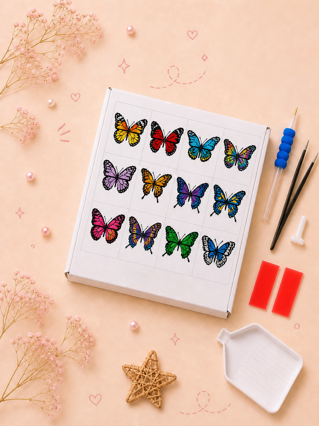 "Colorful Butterflies" - Set