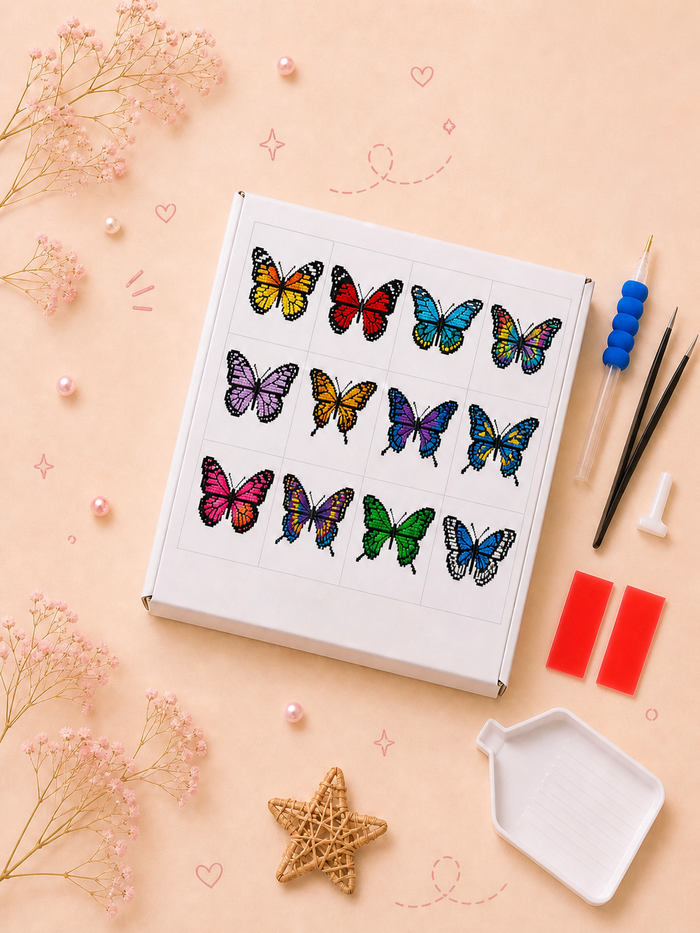 "Colorful Butterflies" - Set